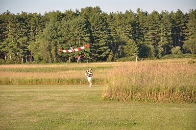 Launching the Bubble Dancer in the late afternoon sun.