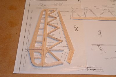 The first stages of Fin/Rudder construction.